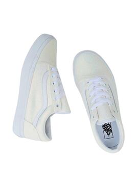 Sapatilhas Vans Old Skool Glitter Branco para Menina