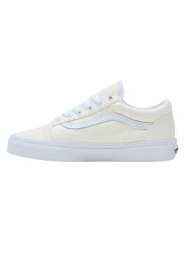 Sapatilhas Vans Old Skool Glitter Branco para Menina