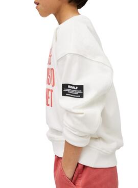 Sweat Ecoalf Persica Branco para Menino