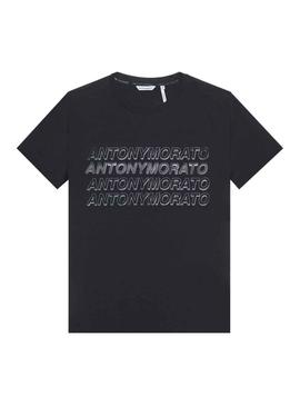 T-Shirt Antony Morato Multilogo Preto Homem