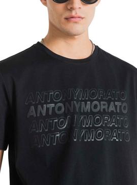 T-Shirt Antony Morato Multilogo Preto Homem