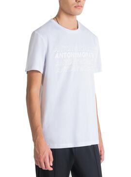 T-Shirt Antony Morato Multilogo Branco Homem