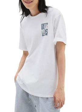 T-Shirt Vans Stacked Branco para Mulher