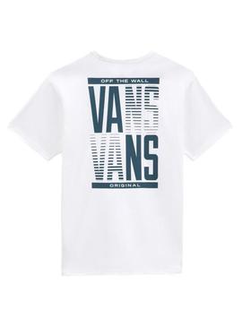 T-Shirt Vans Stacked Branco para Mulher