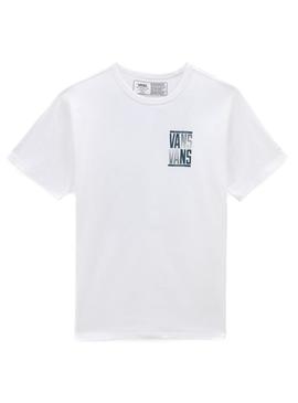 T-Shirt Vans Stacked Branco para Mulher