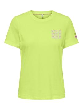 T-Shirt Only Jen Amarelo para Mulher