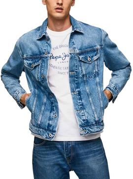 Casaca Denim Pepe Jeans Pinners Azul Homem