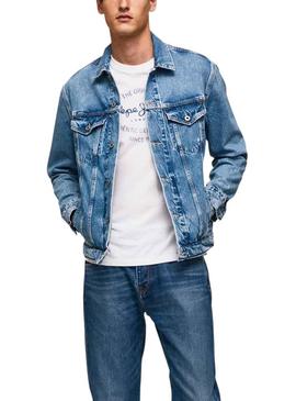 Casaca Denim Pepe Jeans Pinners Azul Homem