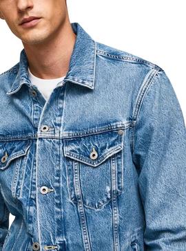 Casaca Denim Pepe Jeans Pinners Azul Homem