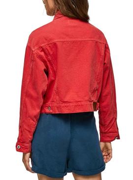 Casaca Denim Pepe Jeans Foxy Vermelho para Mulher