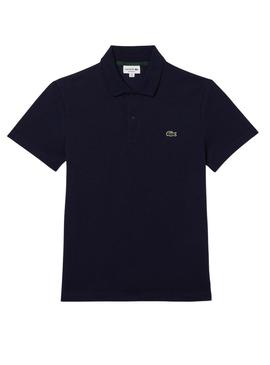 Polo Lacoste Bord Azul Marinho para Homem