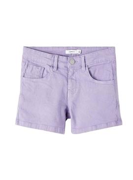 Shorts Name It Rose Lila para Menina