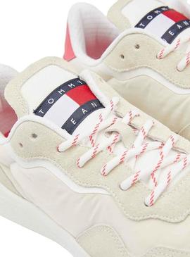 Sapatilhas Tommy Jeans New Corredor Bege para Mulher