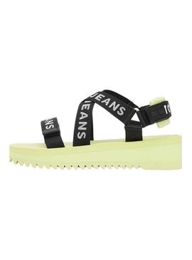 Sandálias Tommy Jeans Logo Amarelo para Mulher
