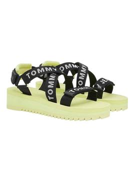Sandálias Tommy Jeans Logo Amarelo para Mulher
