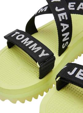 Sandálias Tommy Jeans Logo Amarelo para Mulher