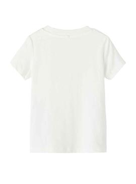 T-Shirt Name It Fleur Branco para Menina