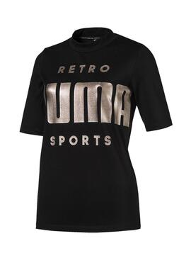 T-Shirt Puma Retro Black para mulheres
