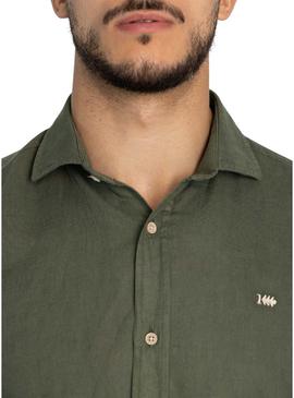 Camisa Lino Verde Klout para Homem