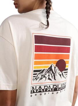 T-Shirt Napapijri Bolivar Beige Mulher e Homem