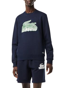 Sweat Lacoste Degradé Azul Marinho para Homem
