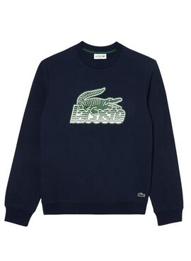 Sweat Lacoste Degradé Azul Marinho para Homem