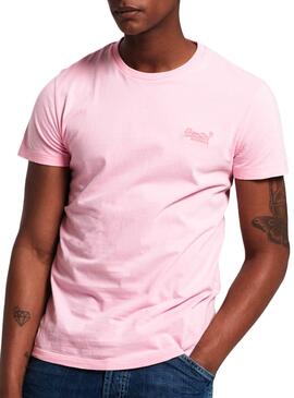 T-Shirt Superdry Basic Lite Rosa Homem