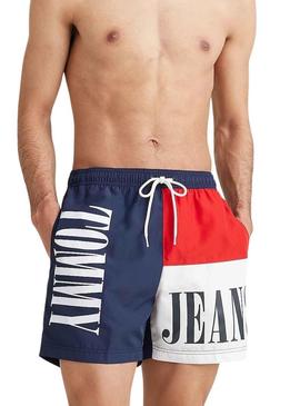 Swimsuit Tommy Jeans Archive Colorblock para Homem