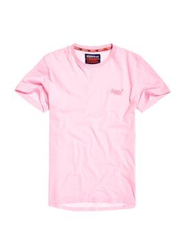 T-Shirt Superdry Basic Lite Rosa Homem