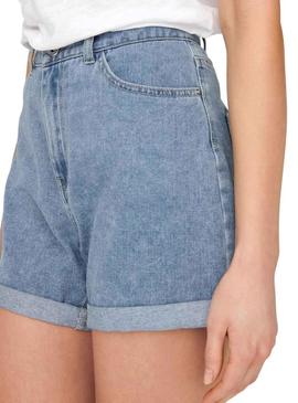 Short Only Vega Mom Denim Azul para Mulher