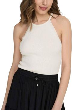 Top Only Gemma Halter Bege para Mulher