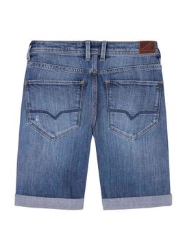 Bermuda Pepe Jeans Cashed Repair Azul Menino