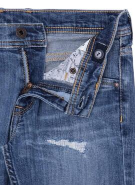 Bermuda Pepe Jeans Cashed Repair Azul Menino