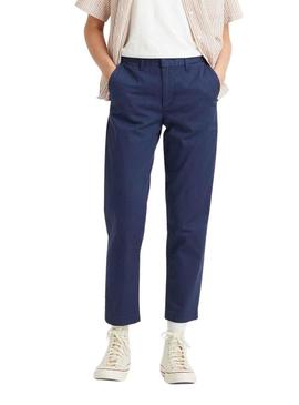 Calças Levis Essential Chino Azul Marinho para Mulher