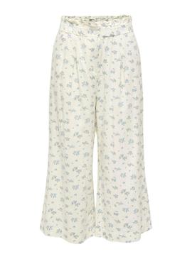 Pantalon Only Caro Branco para Mulher