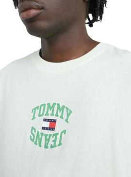 T-Shirt Tommy Jeans Arched Verde para Homem