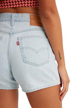 Shorts Levis 80S Mom Azul para Mulher