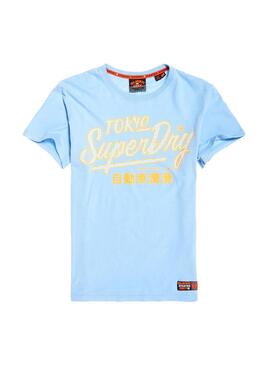 T-Shirt Superdry Ticket Pastel Azul Homem