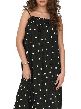 Vestido Only Mia Dots Preto para Mulher