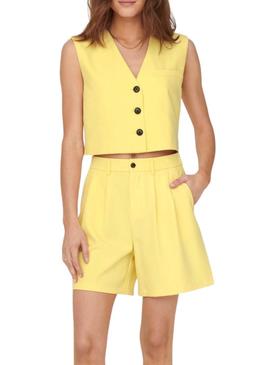 Colete Only Abba Amarelo para Mulher