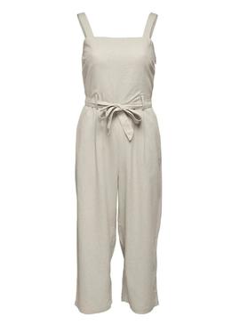 Jumpsuit Only Mistura De Linho Bege para Mulher