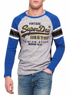 T-Shirt Superdry Premium Goods Cinza Homem