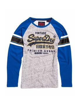 T-Shirt Superdry Premium Goods Cinza Homem