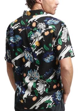 Camisa Superdry Hawaiian Preto para Homem