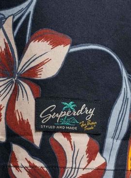 Camisa Superdry Hawaiian Azul Marinho para Homem