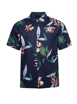 Camisa Superdry Hawaiian Azul Marinho para Homem