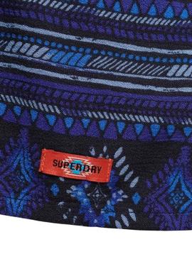 Vestido Superdry Notch Azul para Mulher