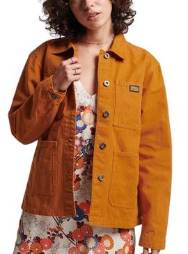 Casaca Superdry Vintage Chore Laranja para Mulher