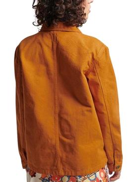 Casaca Superdry Vintage Chore Laranja para Mulher