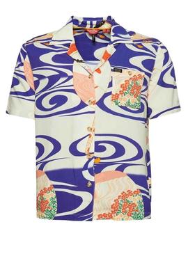 Camisa Superdry Beach Resort Morado para Homem